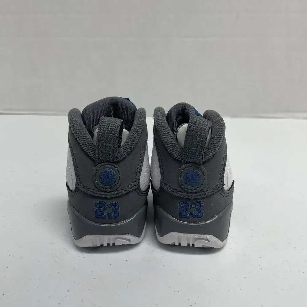 Air Jordan 9 Retro TD Flint Grey 2026 401812 100 Size 2 C Toddler Kids White